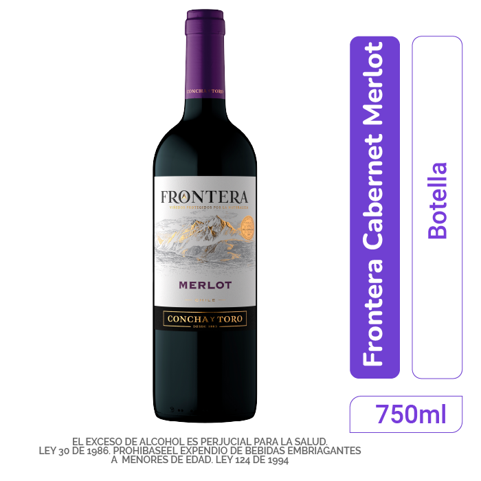 Vino Merlot Frontera 750 ml x 1 und