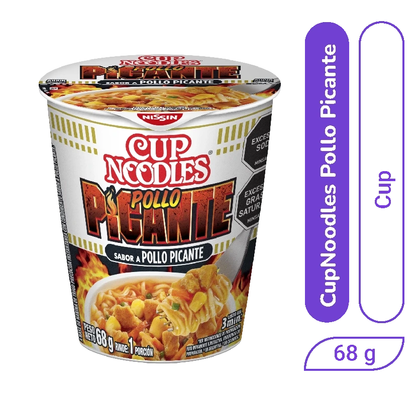 Sopa Instantánea Cup Noodles Sabor Pollo Picante 68 gr x 1 und