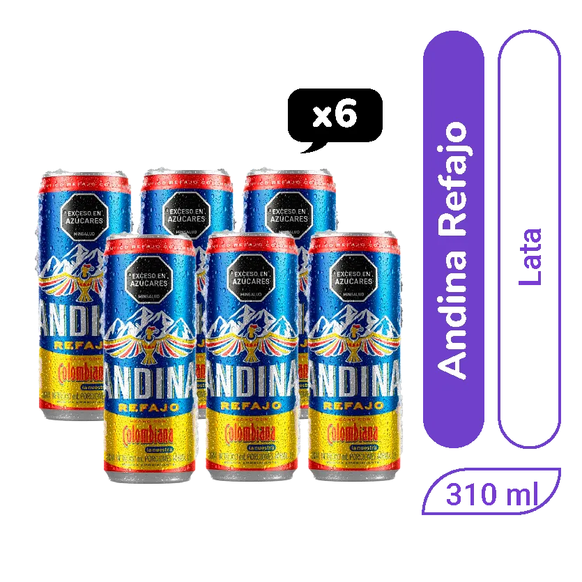 Refajo Andina 310 Ml Lata x 6 und